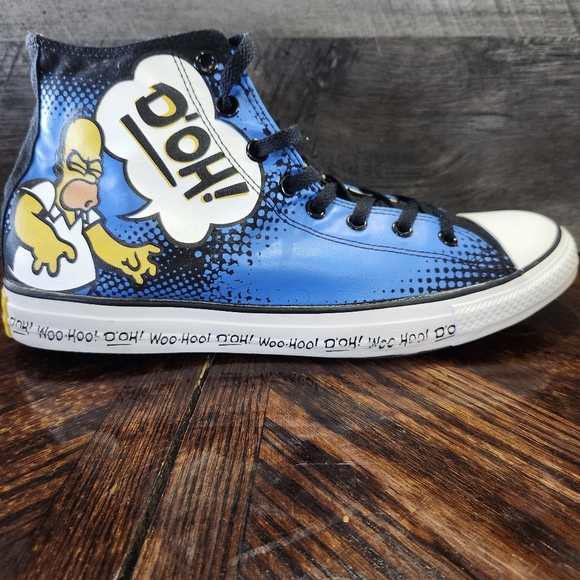 Converse All Star x The Simpsons Homer Simpson High Tops Size 12 Men / 14 Women - Picture 6 of 10